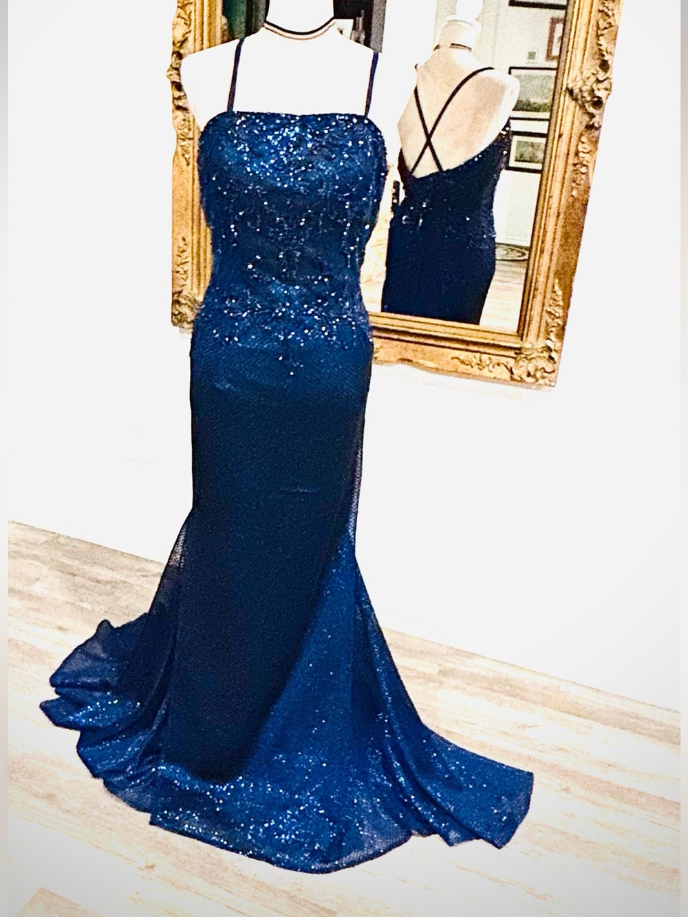 Mori Lee Madeline Gardner Sparkling Beaded Mermaid Pageant Prom Ball Gown